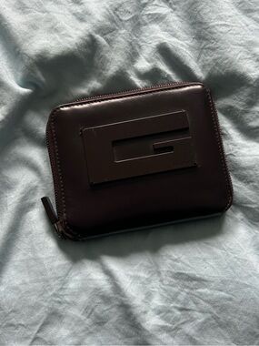 Gucci Zip-Around Leather Wallet - Dark Brown
